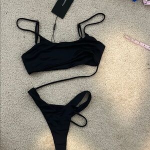 Fashion Nova Midnight Black Bikini nwt